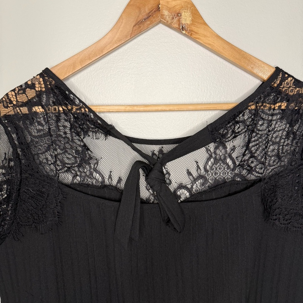 Black Blouse with Lace Detail - Picture 7 of 9